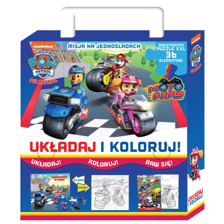 Kifestőkönyv készlet puzzle-val, Media Service Zawada, Paw Patrol, Multicolor