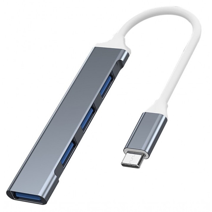 Hub, Vakoss, 3xUSB 2.0, Gri