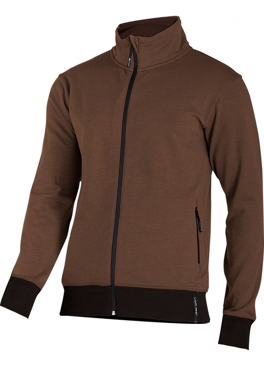 Hanorac cu fermoar pentru barbati, Lahti, Bumbac, Maro, 2XL INTL