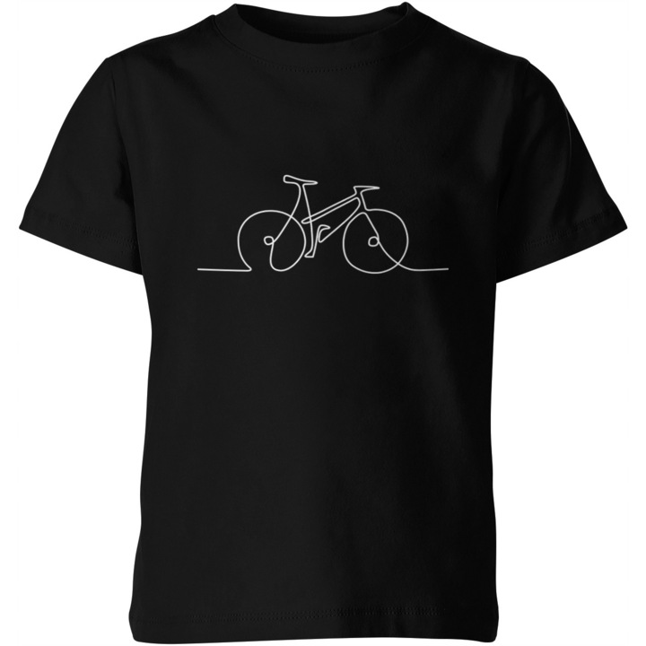 Детска тениска, Adler, Памук, Черен велосипед