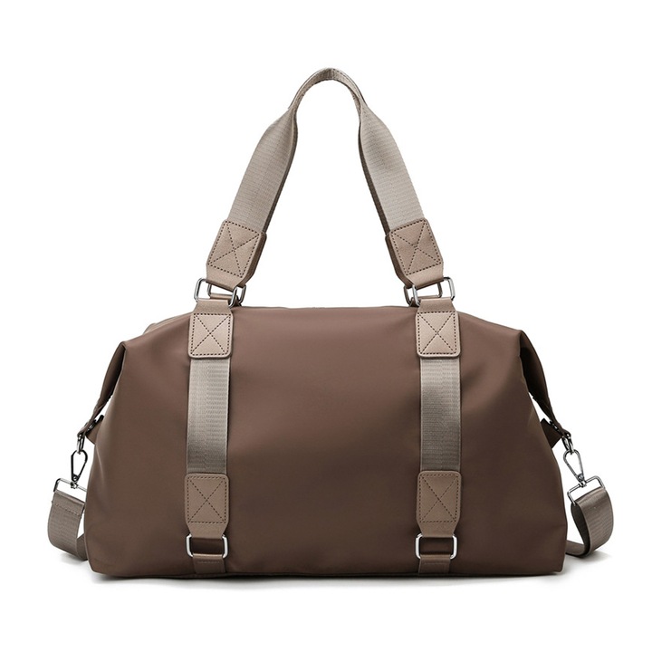 Sporttáska QttvbTna, száraz/nedves elválasztású, vízálló, multifunkcionális, barna