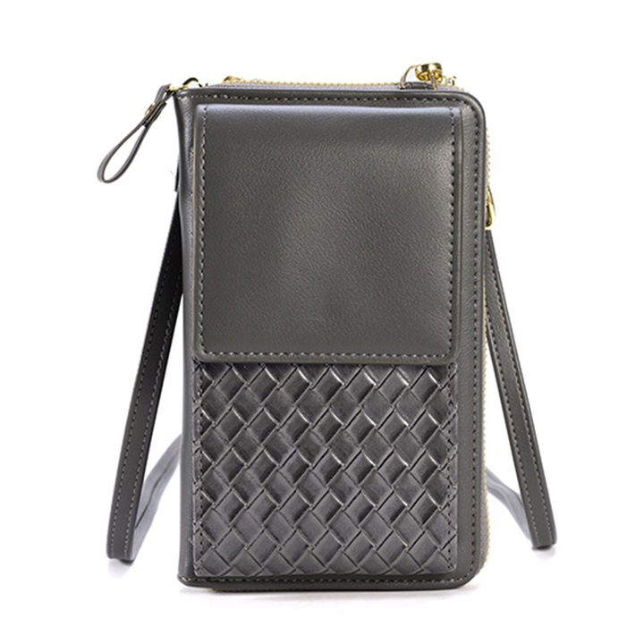 Nagy kapacitasu keresztpantos taska, szurke