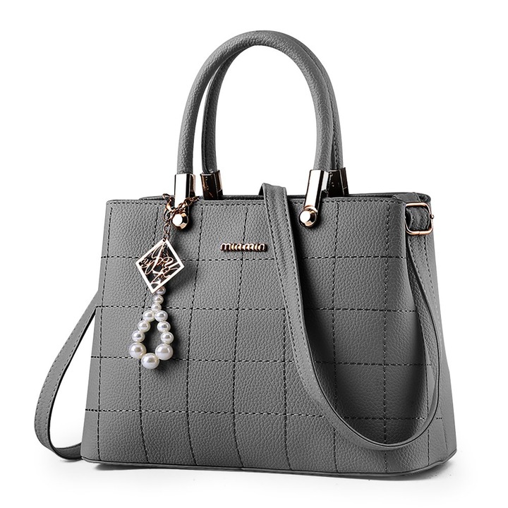 Női táska, longziming, szürke, 6 rekeszes, 14x31x45cm