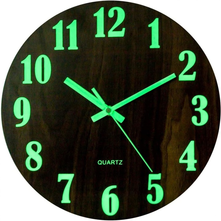 Ceas de perete, JeiibrZui, Silentions, Negru/Verde