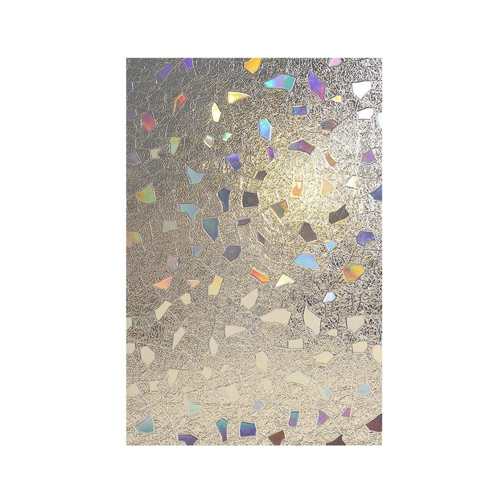 Folie de protectie solara electrostatica, efect curcubeu, protectie UV, economie de energie, multicolor, reutilizabila