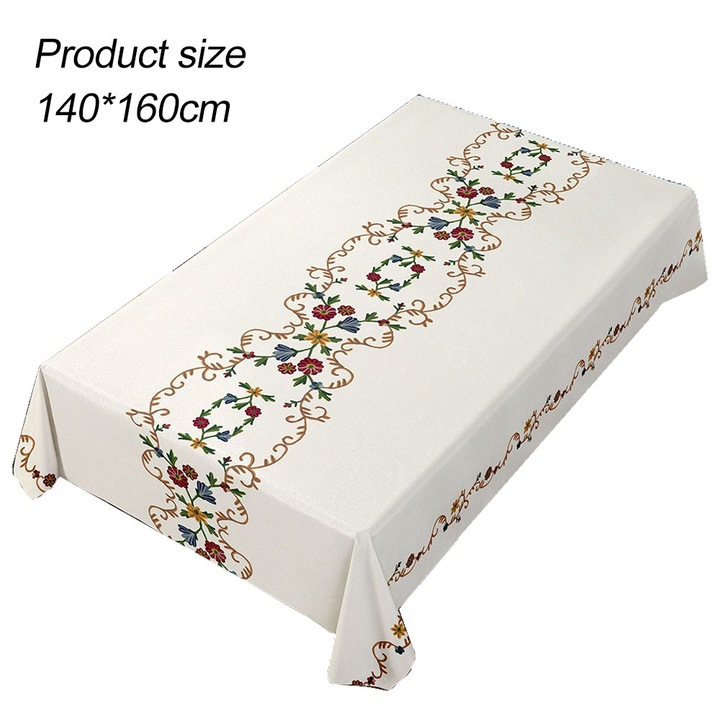 YANYXR PVC sárga vízálló, strapabíró asztalterítő 140x180cm