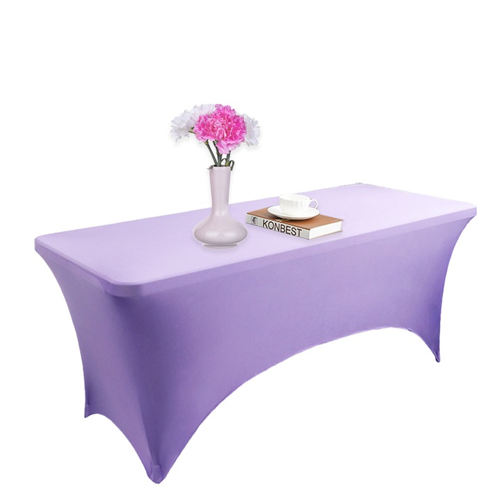 Rugalmas téglalap alakú asztalhuzat, 183x75x75cm, spandex, foltálló, fehér