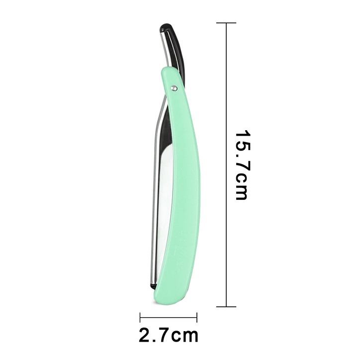 Brici de barbierit din otel inoxidabil, AMRINUGL, cu lama dubla, verde