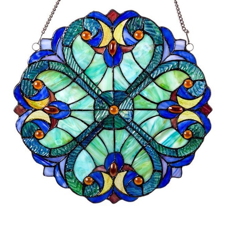 Decoratiune suspendata, JeiibrZui, Sticla, Multicolor