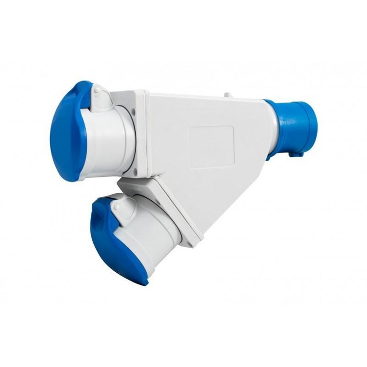 Adaptor camping - mufa 16A 3P, priza 2x16A 3P IP44