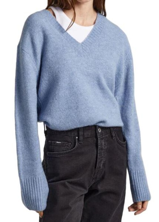 Pulóver, Pepe Jeans, akril, kék, Kék, L