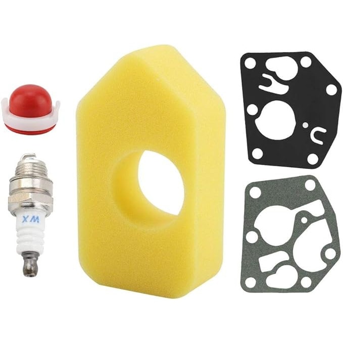 Reparatur-Set Für Kleinmotoren – Luftfilter, Zündkerze, Vergaser-Dichtungen, Primer, 5-teilig