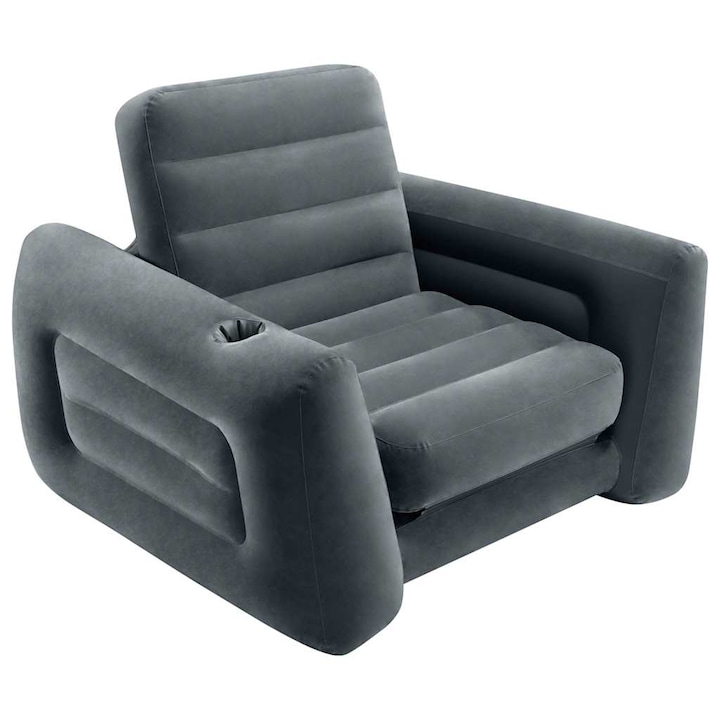 Разтегателен стол INTEX, 117x224x66 см, Тъмносив, 8.91 kg