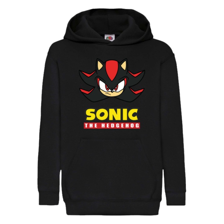 Hanorac copii Sonic The Hedgehog Tralala Shadow Face 01, Negru