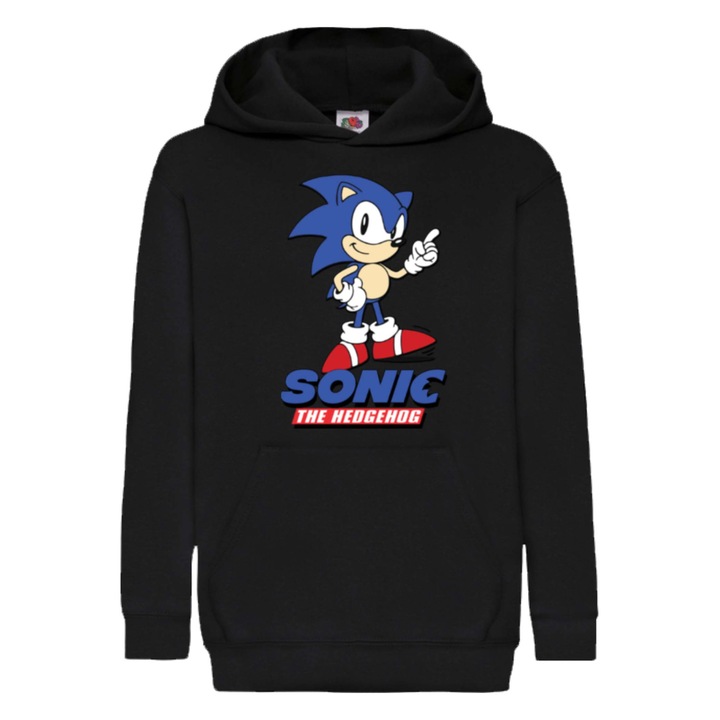Hanorac copii Sonic The Hedgehog Tralala Sonic 15, Negru