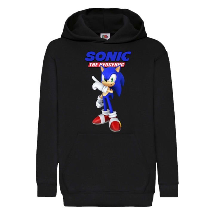 Hanorac copii Sonic The Hedgehog Tralala Sonic 26, Negru