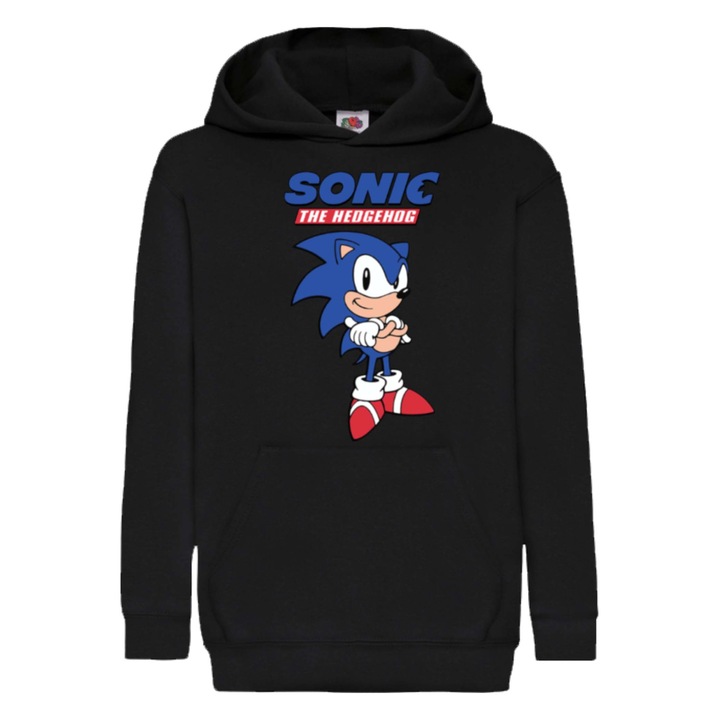 Hanorac copii Sonic The Hedgehog Tralala Sonic 22, Negru