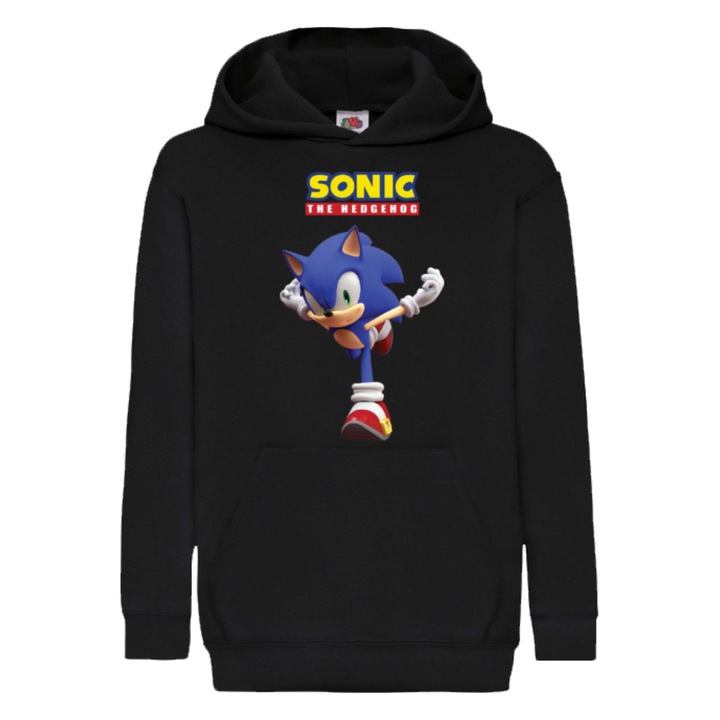 Hanorac copii Sonic The Hedgehog Tralala Sonic 25, Negru