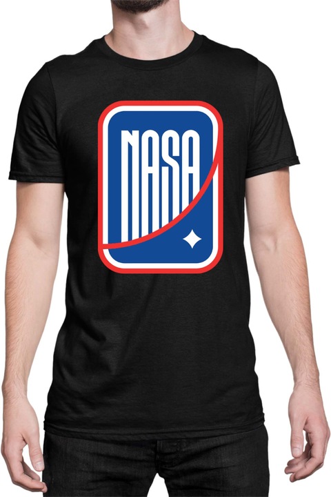 Férfi póló NASA Space Theme Tralala Nasa 01, Fekete