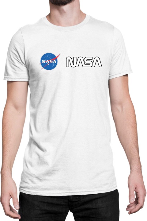 Férfi póló NASA Space Theme Tralala NASA 06, Fehér