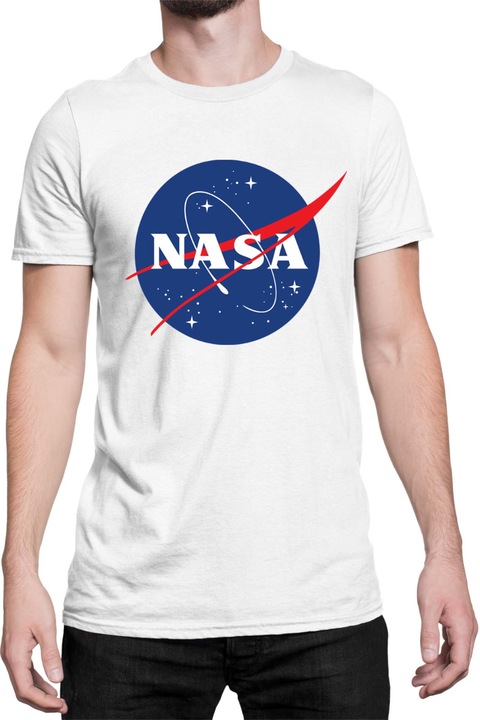 Férfi póló NASA Space Theme Tralala NASA 07, Fehér