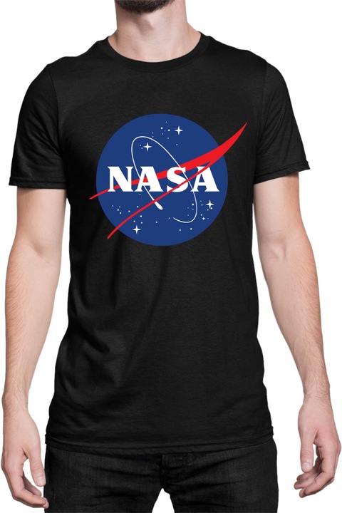 Férfi póló NASA Space Theme Tralala NASA 07, Fekete