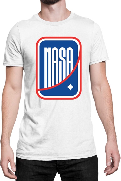 Férfi póló NASA Space Theme Tralala Nasa 01, Fehér