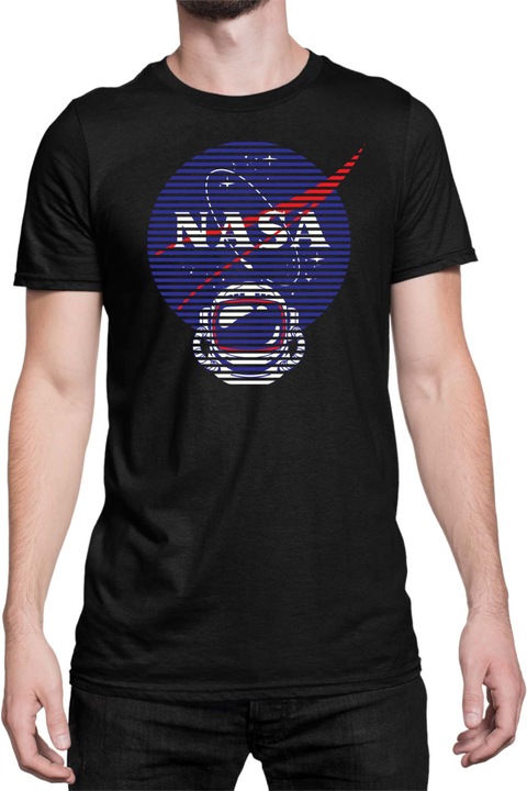 Férfi póló NASA Space Theme Tralala NASA 04, Fekete