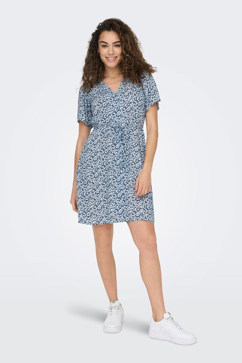 Only, Флорална рокля Evida с шпиц, Син