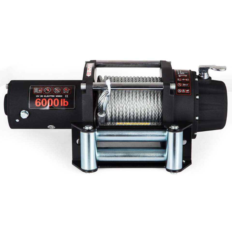 Електрическа лебедка, 12V, 6000lbs, IP67, дистанционно управление ...