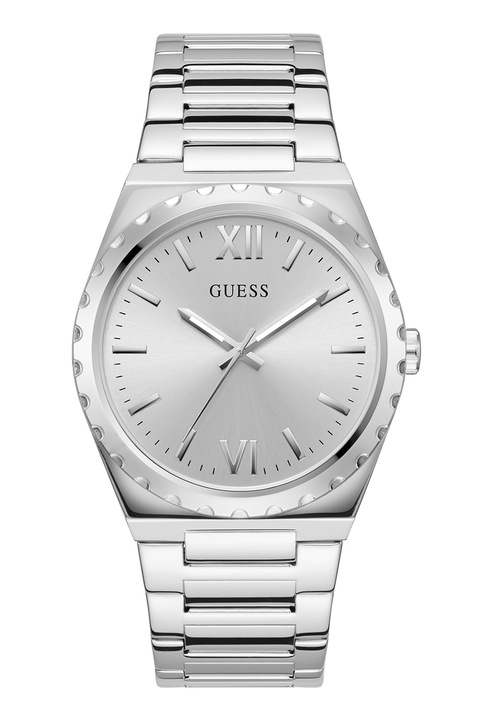 Guess, Kerek rozsdamentes acél karóra, Ezüstszín