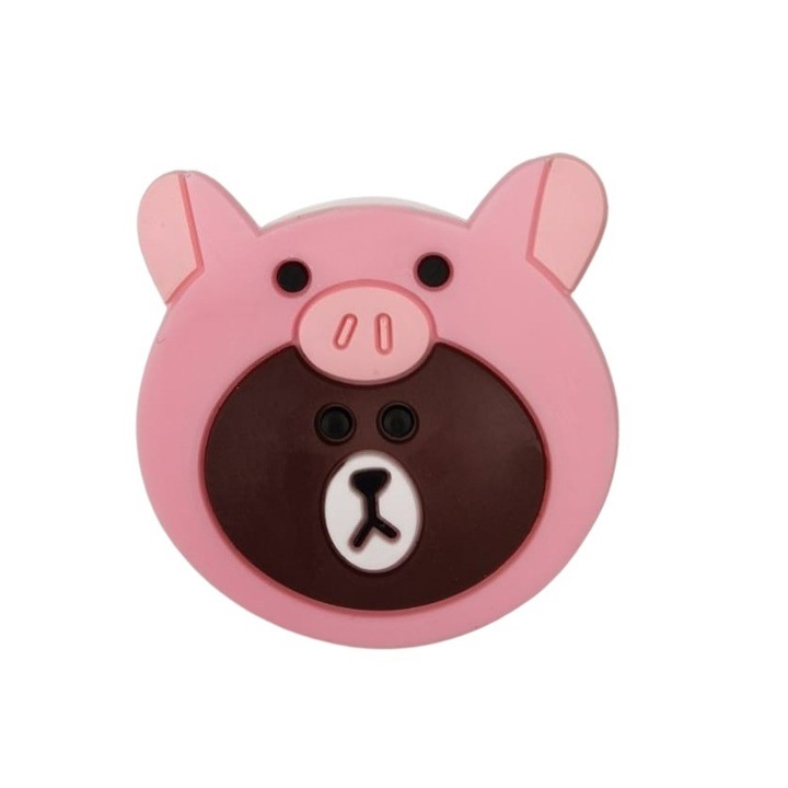 Suport pentru dispozitive mobile sau tablete, Design Cute Bear, marime 1.9 x 2 x 0.25 inch