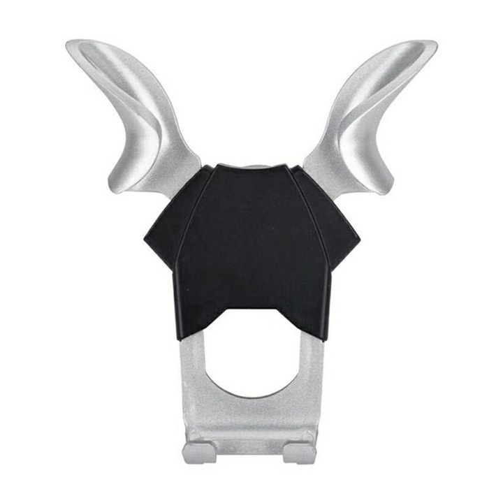 Autós tartó 4-6 hüvelykes okostelefonhoz, szellőzőrácsra rögzítve, Fekete-ezüst