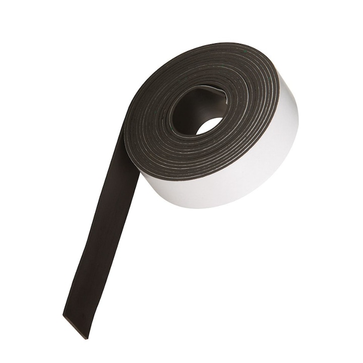 Самозалепваща се магнитна лента, многократна употреба, размер 2 х 150 см, черен цвят