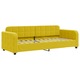 Pat de zi cu extensie si sertare vidaXL, galben, 80x200 cm, catifea 53.45 kg 3196999