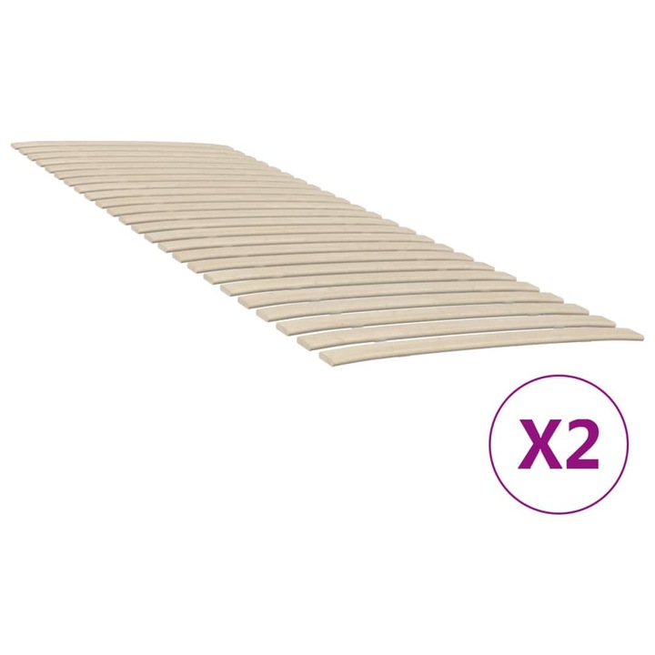 vidaXL 2 db 48 léces ágyrács 80x200 cm 11.11 kg 3203724