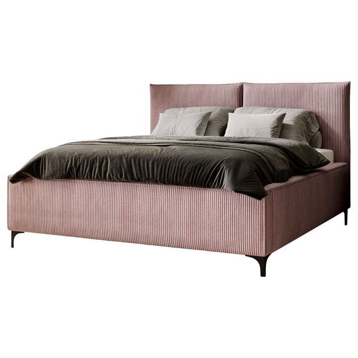 Pat tapitat Camtalo Reiat 180x200, MIRJAN24, roz, 200x214x108 cm
