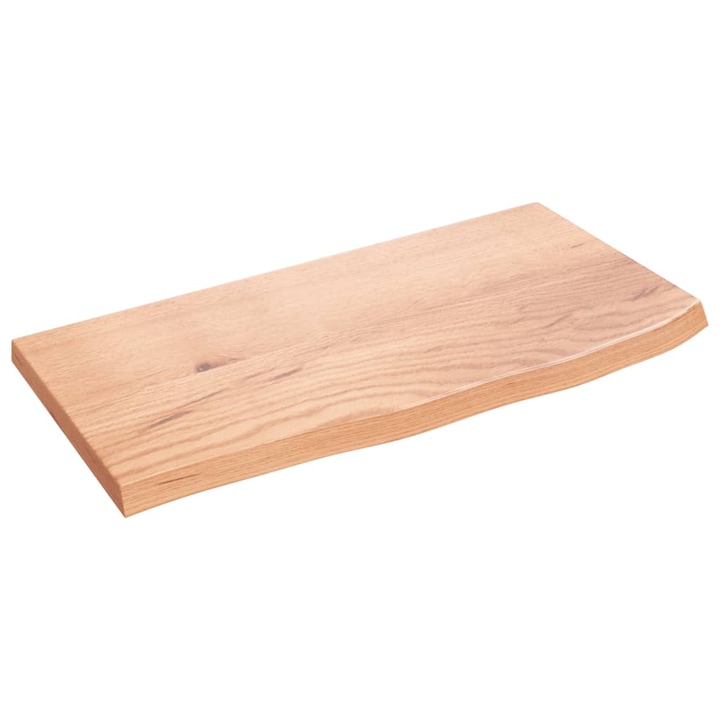 Blat de baie vidaXL, maro deschis, 60x30x2 cm, lemn masiv tratat, 2.85 Kg