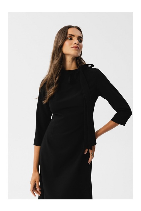 Stylove Női midi ruha Gwalchakin S346 fekete, Fekete