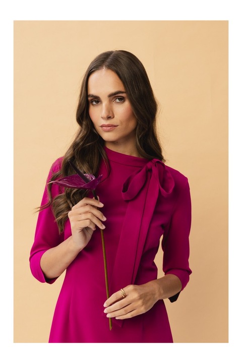 Stylove Női midi ruha Gwalchakin S346 szilva, Halványlila