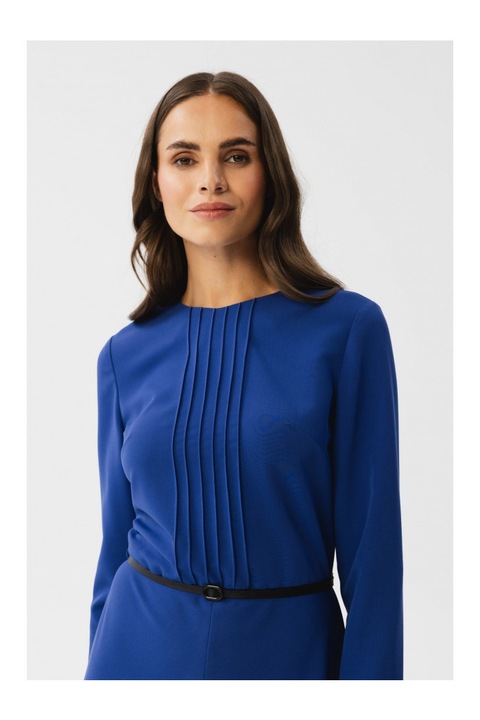 Stylove Női midi ruha Kerigor S347 búzavirág kék, Sötétkék