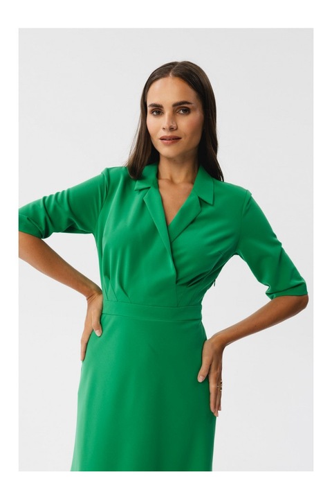 Stylove Női midi ruha Bohodawc S348 világos zöld, Zöld