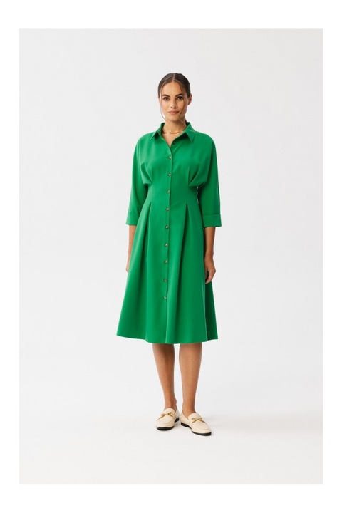 Stylove Kockás női ruházat Camedes S351 világos zöld, Zöld, S