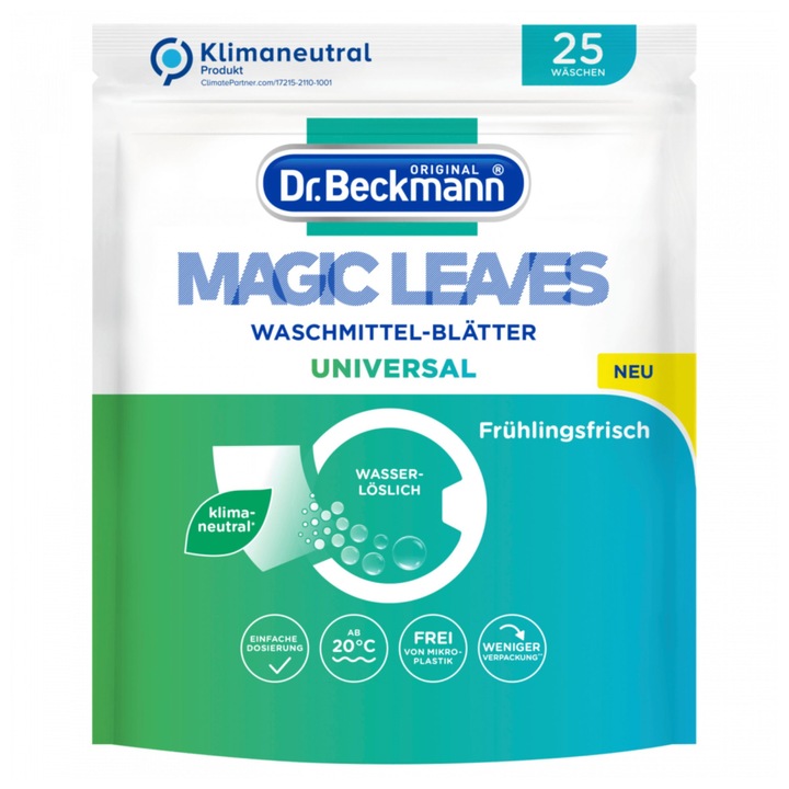 Detergent de rufe benzi-foi Dr.Beckmann, Magic Leaves, Universal, 25 spalari