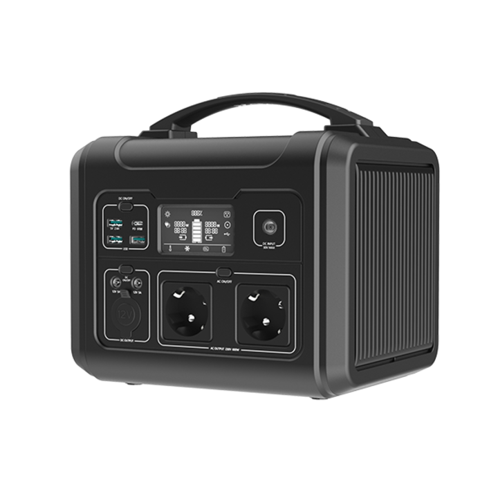 Statie de incarcare Ezviz PS600, 607 Wh, 9 porturi de incarcare, reincarcare cu panoul solar, priza 2AC, compatibil cu dispozitive electronice de pana la 1000Wh, suporta reincarcare prin USB-A/C, alimentare auto, intrare DC