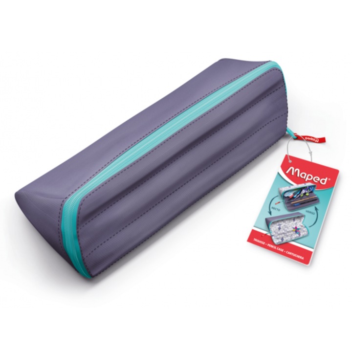 Обръщащ се моливник, Maped Basic, полиестер, лилав, 90x80x235 mm