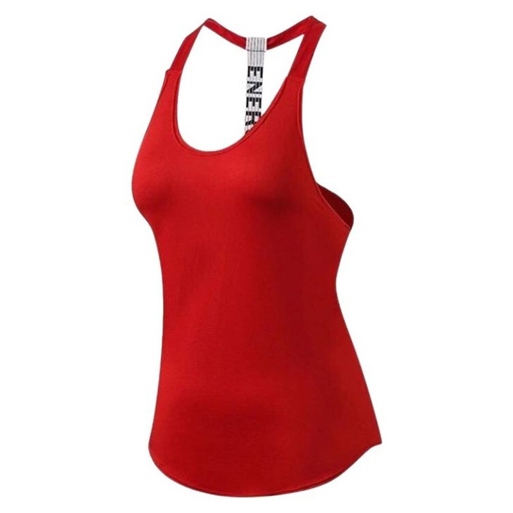 Tricou sport lung dama Energy tip maiou, Rosu