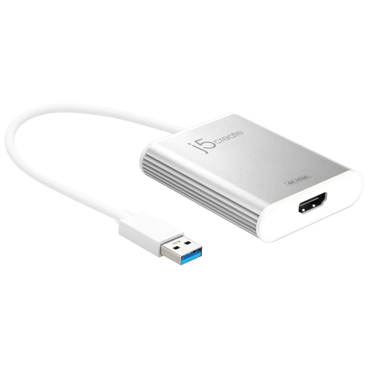 Adapter j5create JUA354, 1 monitorhoz, USB-A 3.0 – 4K HDMI