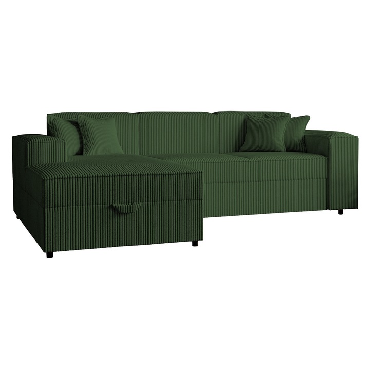 Coltar Sokoz L Reiat, MIRJAN24, stanga, verde, 253x166x79 cm