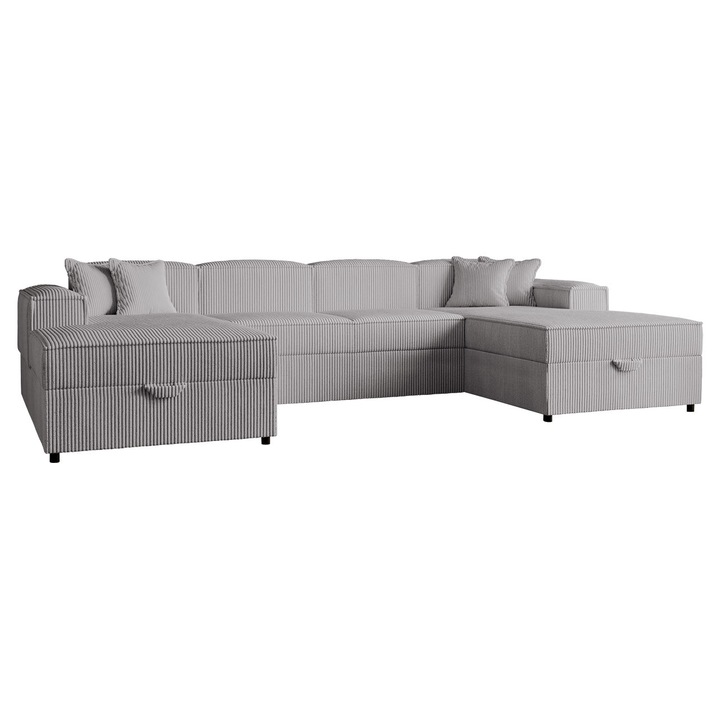 Coltar Sokoz U Reiat, MIRJAN24, gri deschis, 320x166x79 cm